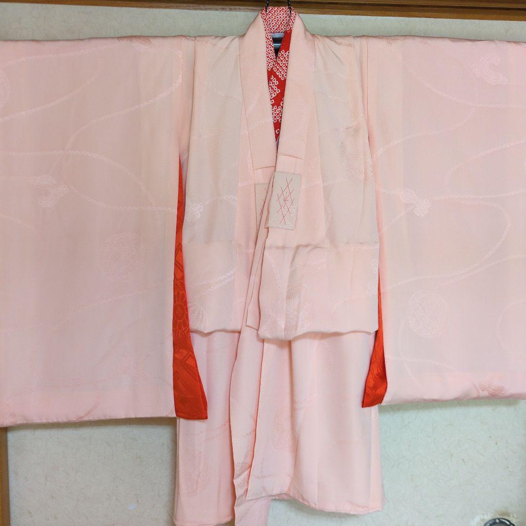 七五三３歳着物と正絹総絞りの被布(袖無し肌襦袢付き）パステルカラー