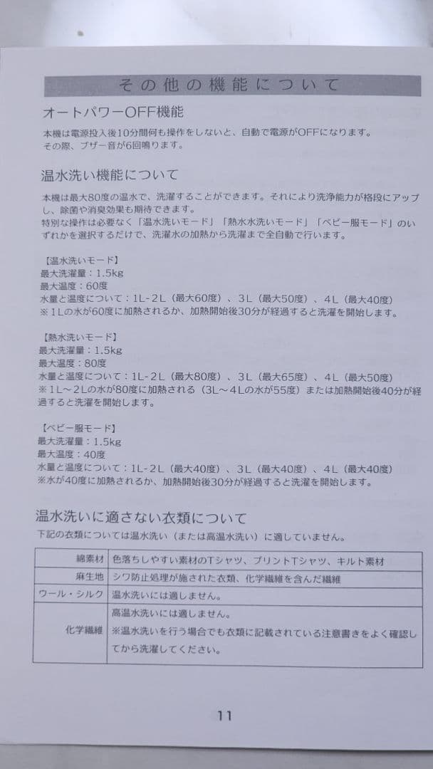 全自動小型熱水洗濯機「ニオイウォッシュ」 HTWATCNL 熱水洗濯 80℃