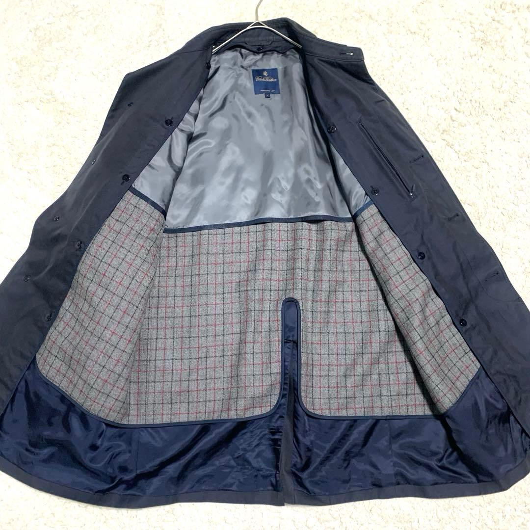 ブルックスブラザーズ ステンカラーコート 比翼 ライナー付き 紺