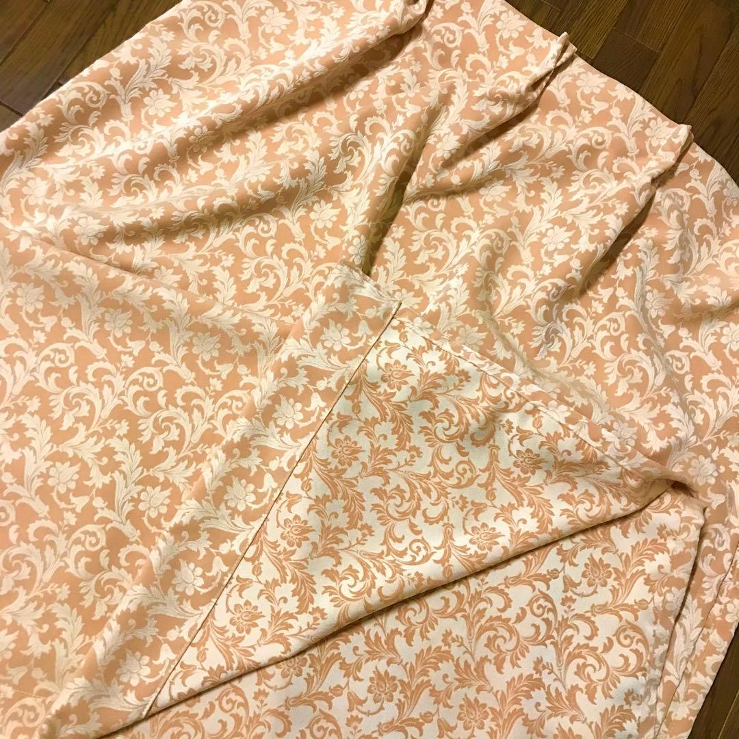 カーテン　幅125cm×丈220cm 2枚 ピンクベージュ