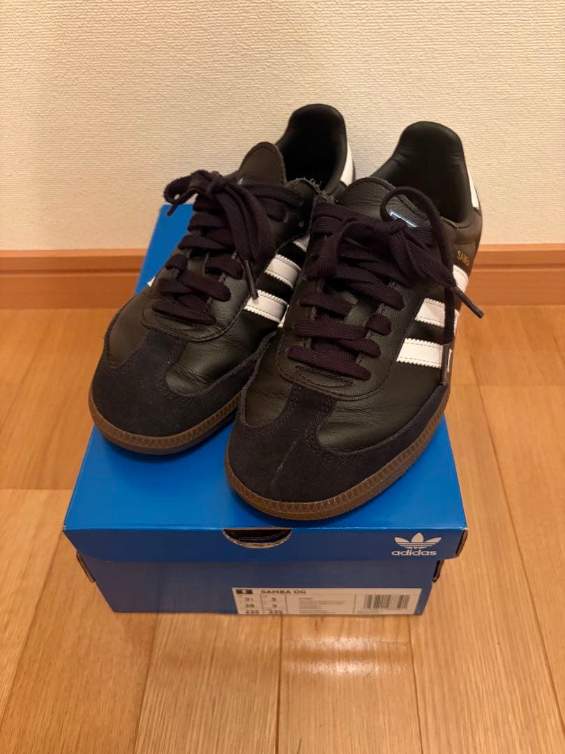 adidas Samba OG ブラック/ホワイト 23.5