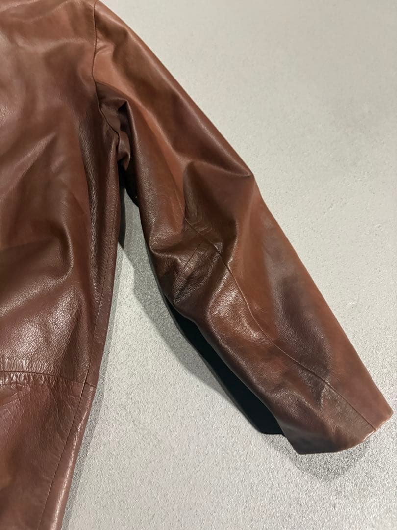 ジャケット・アウター GIORGIO ARMANI leather jacket brown