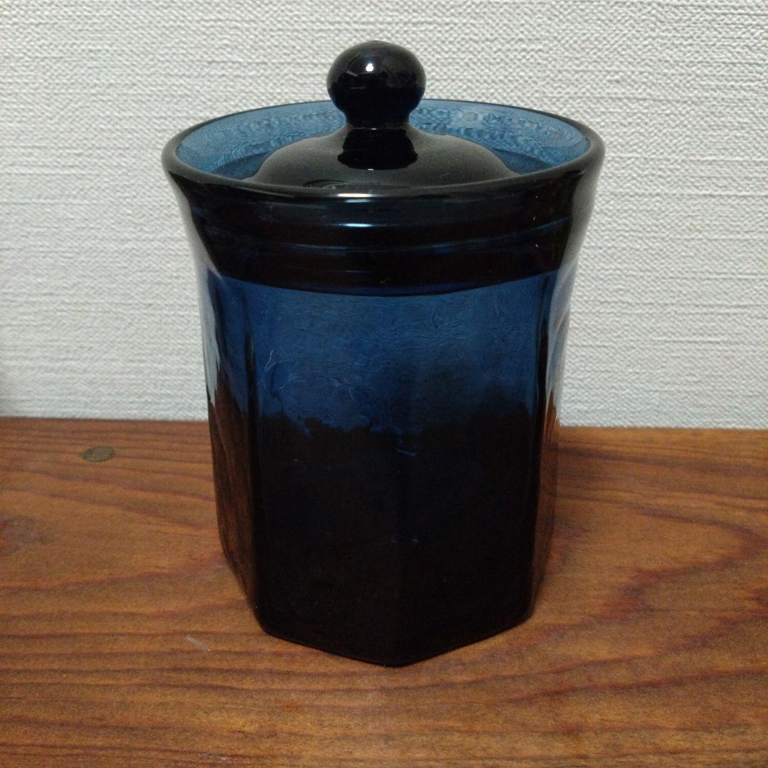 民芸　ガラス　キャニスター　ポッド