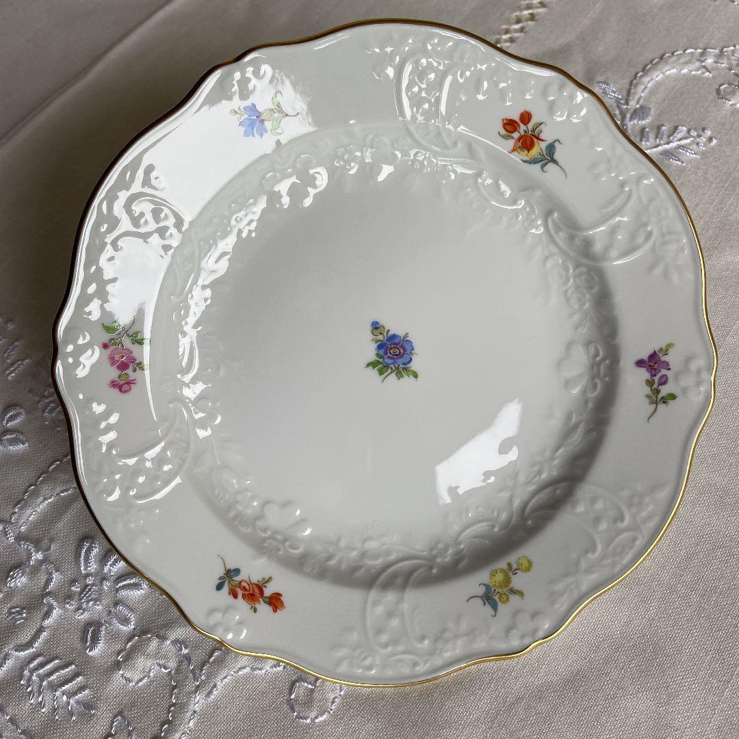 ★ マイセン　小花　エンボス　プレート　3点セット