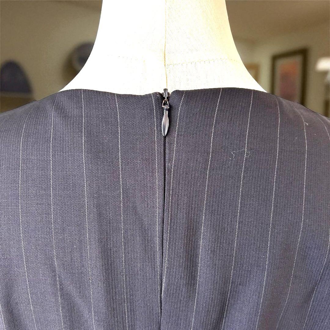 GIORGIO ARMANI ワンピース　バージンウール　ピンストライプ　黒