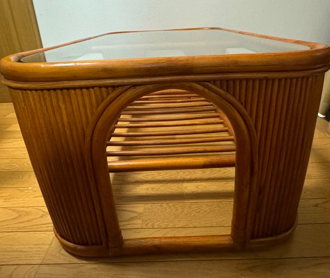 Oliver ラタン座卓 レトロ　ヴィンテージ　センターテーブル