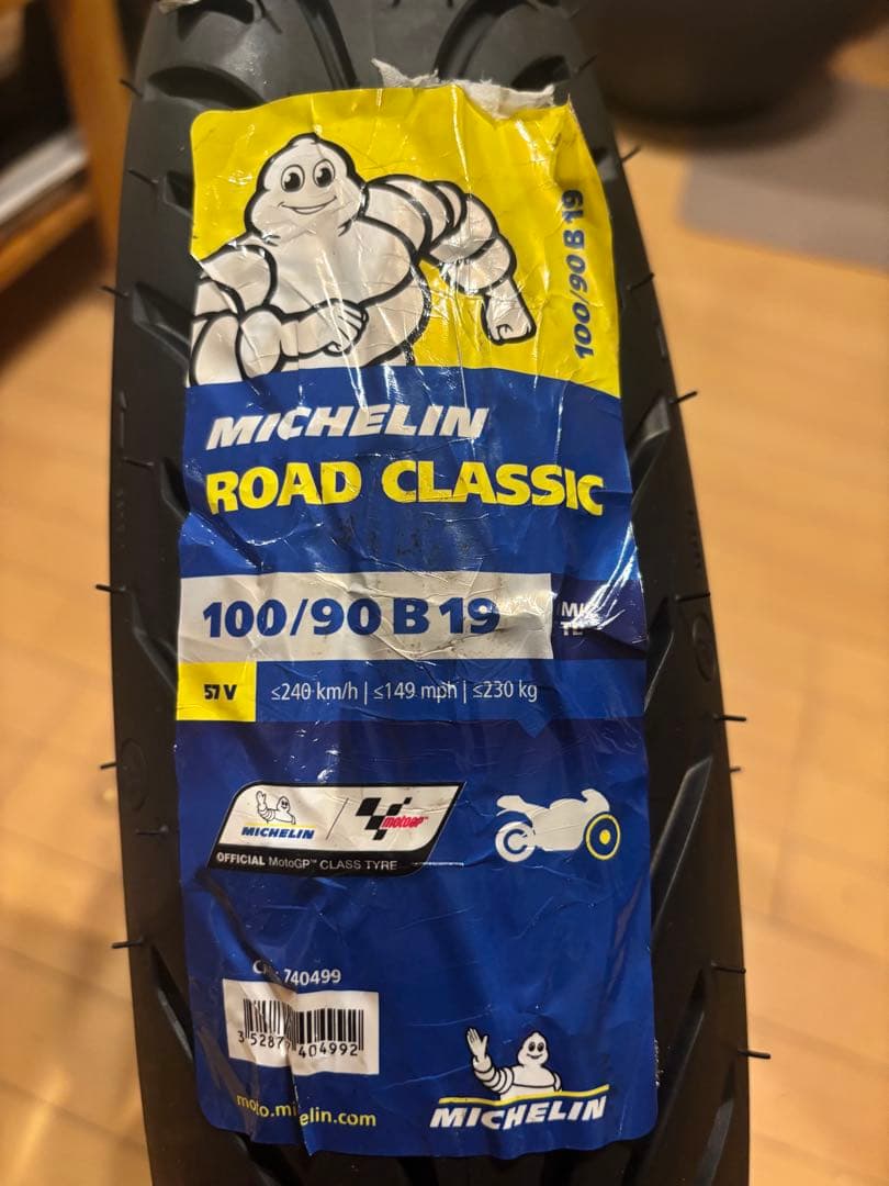 ミシュラン ロードクラシック 100/90/B19 25年7週 製造