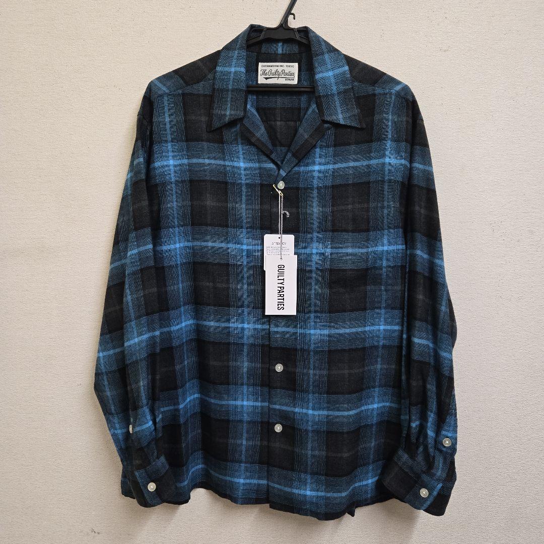 新品24FWワコマリアオンブレチェックシャツBLUE/L