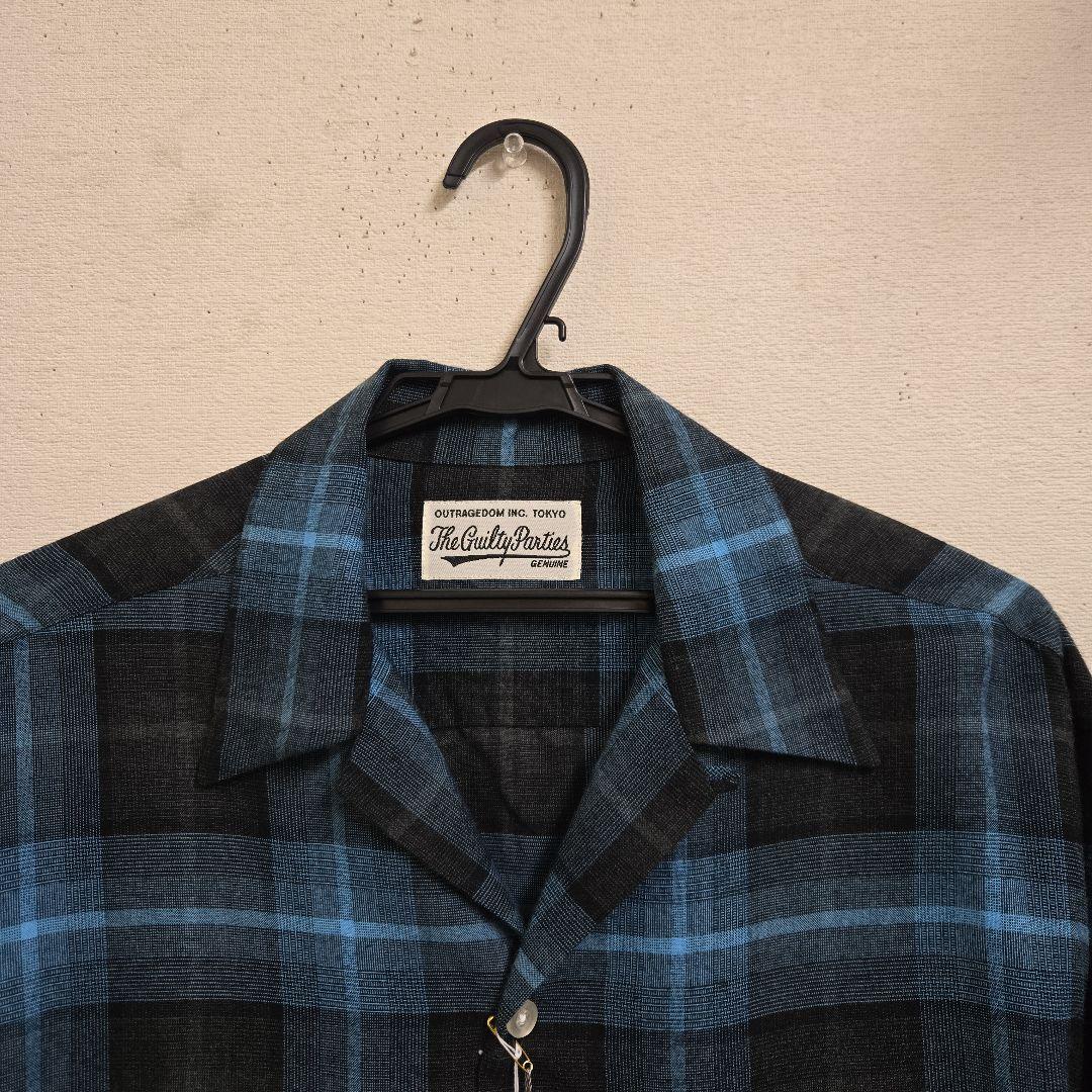 新品24FWワコマリアオンブレチェックシャツBLUE/L