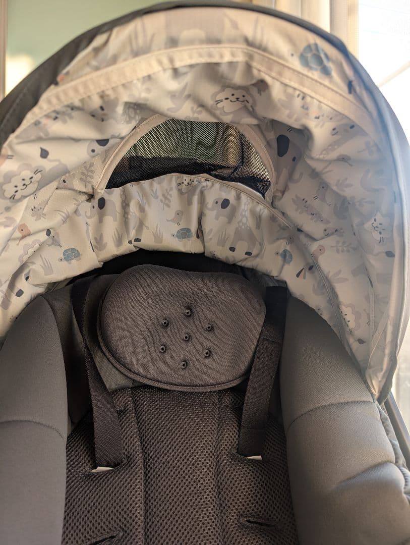 【美品】アップリカ カルーンエアー メッシュ AB グレー(GR)　おまけつき