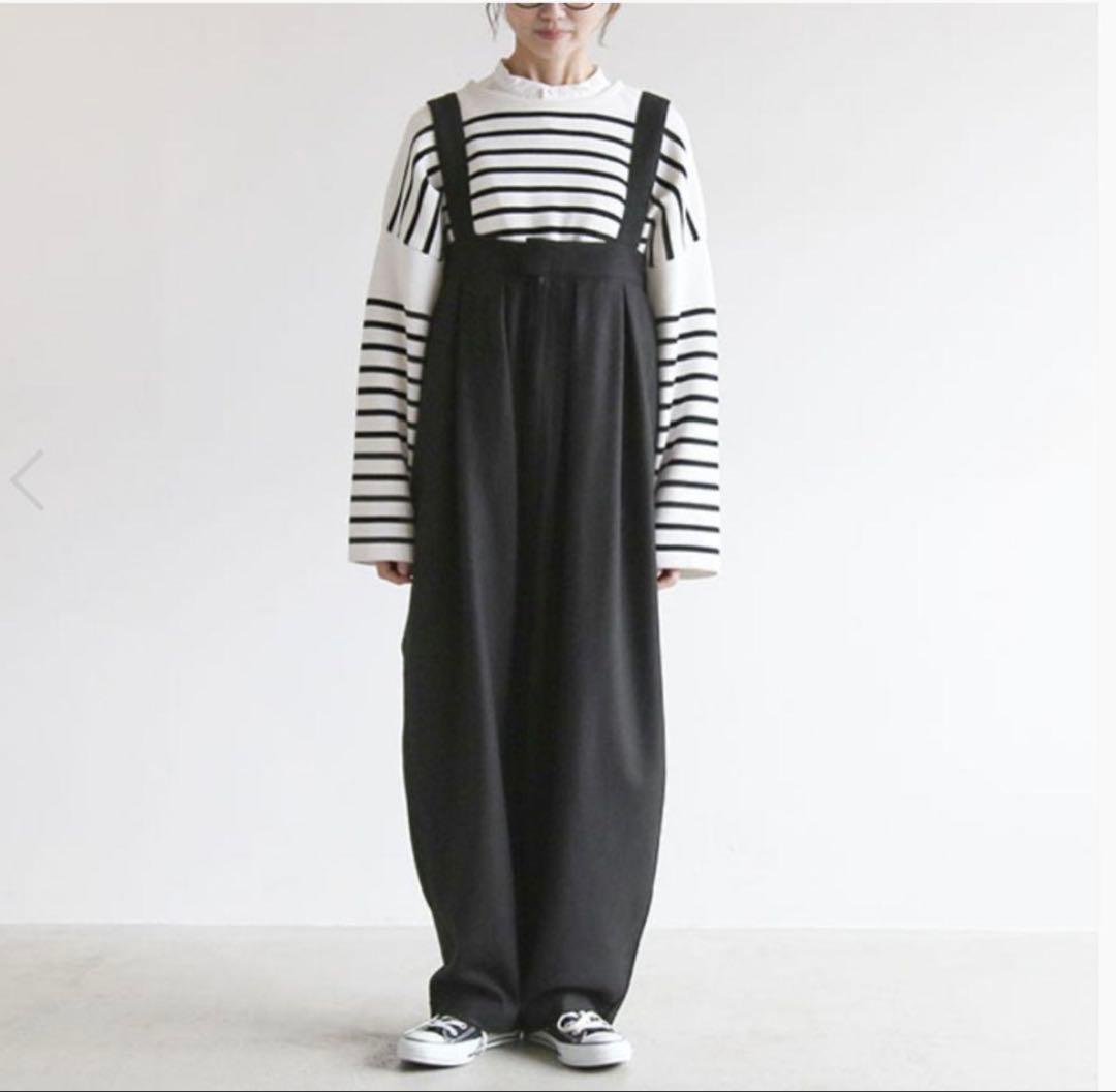 【美品】ソラモナポッシェ ウールタックオーバーオール サロペット オールインワン