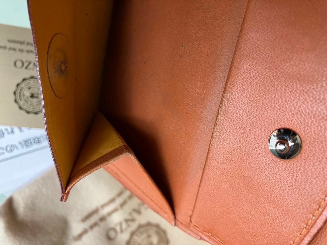 GANZO ガンゾ　コードバン　ミニ財布　ネイビー　二つ折り財布