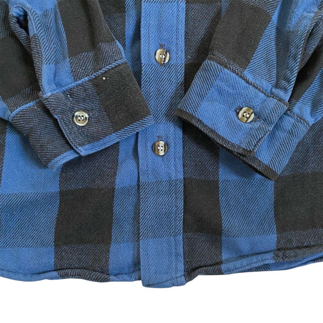 122　FIVE BROTHER 90's ヘビーネル　青　黒　L