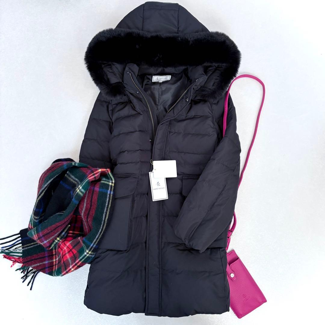 新品タグ付　完売品　ロペピクニック　　ファー付きダウンコート　黒