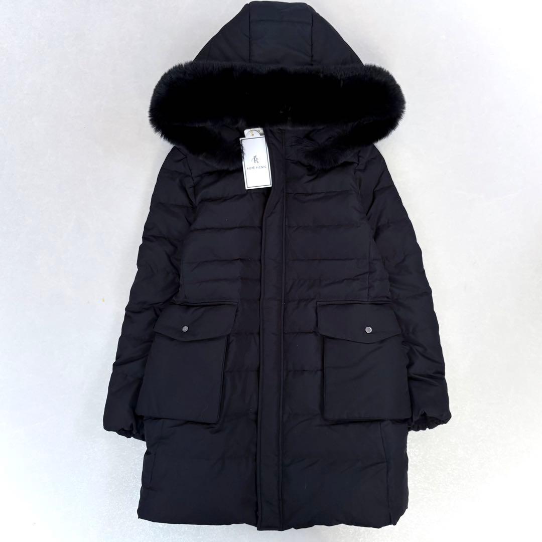 新品タグ付　完売品　ロペピクニック　　ファー付きダウンコート　黒