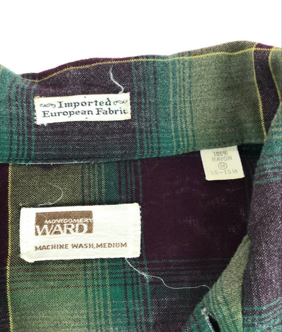 え*う様 70s Montgomery Ward オンブレ レーヨン 60s a