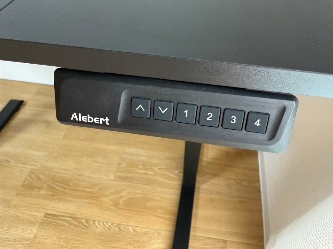 Alebert 電動乗降式パソコンデスク ブラック 幅120cm 奥行60cm