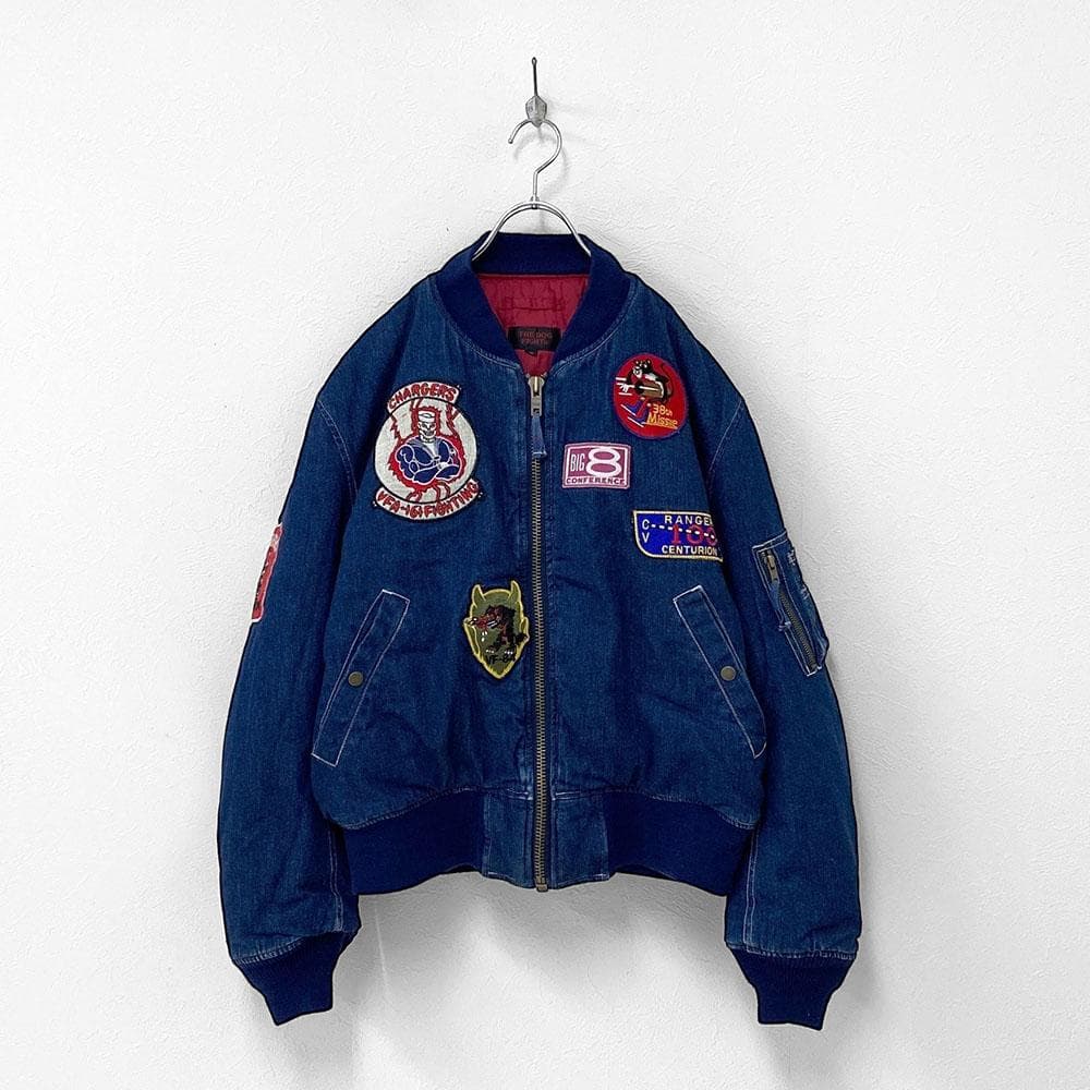 【レア】 美品 90s ドッグファイト DOG FIGHT デニム MA-1