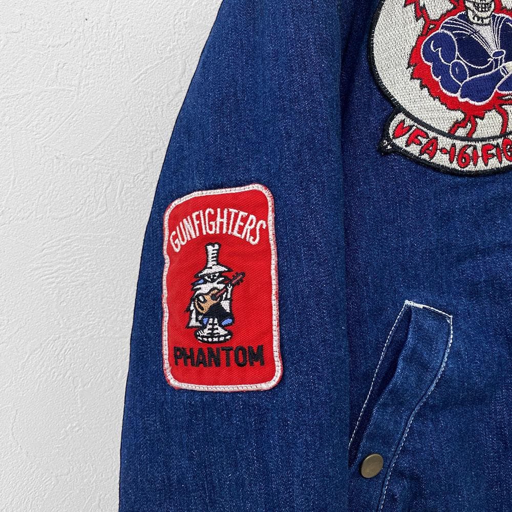 【レア】 美品 90s ドッグファイト DOG FIGHT デニム MA-1