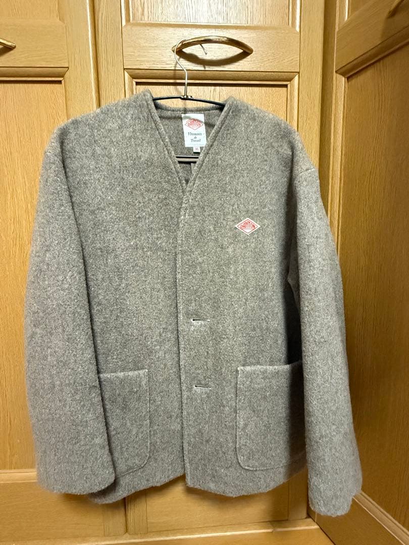 DANTON ウールノーカラージャケット