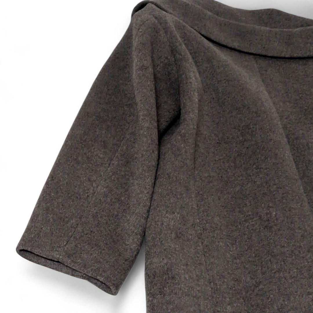 ルシェルブルー　ウールビーバーロングコート　チェスター　ダブルカラー　大きめ