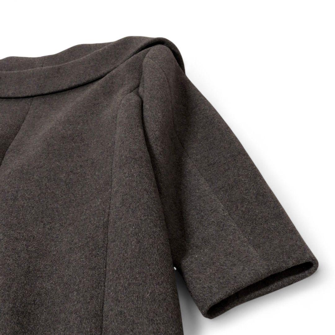 ルシェルブルー　ウールビーバーロングコート　チェスター　ダブルカラー　大きめ