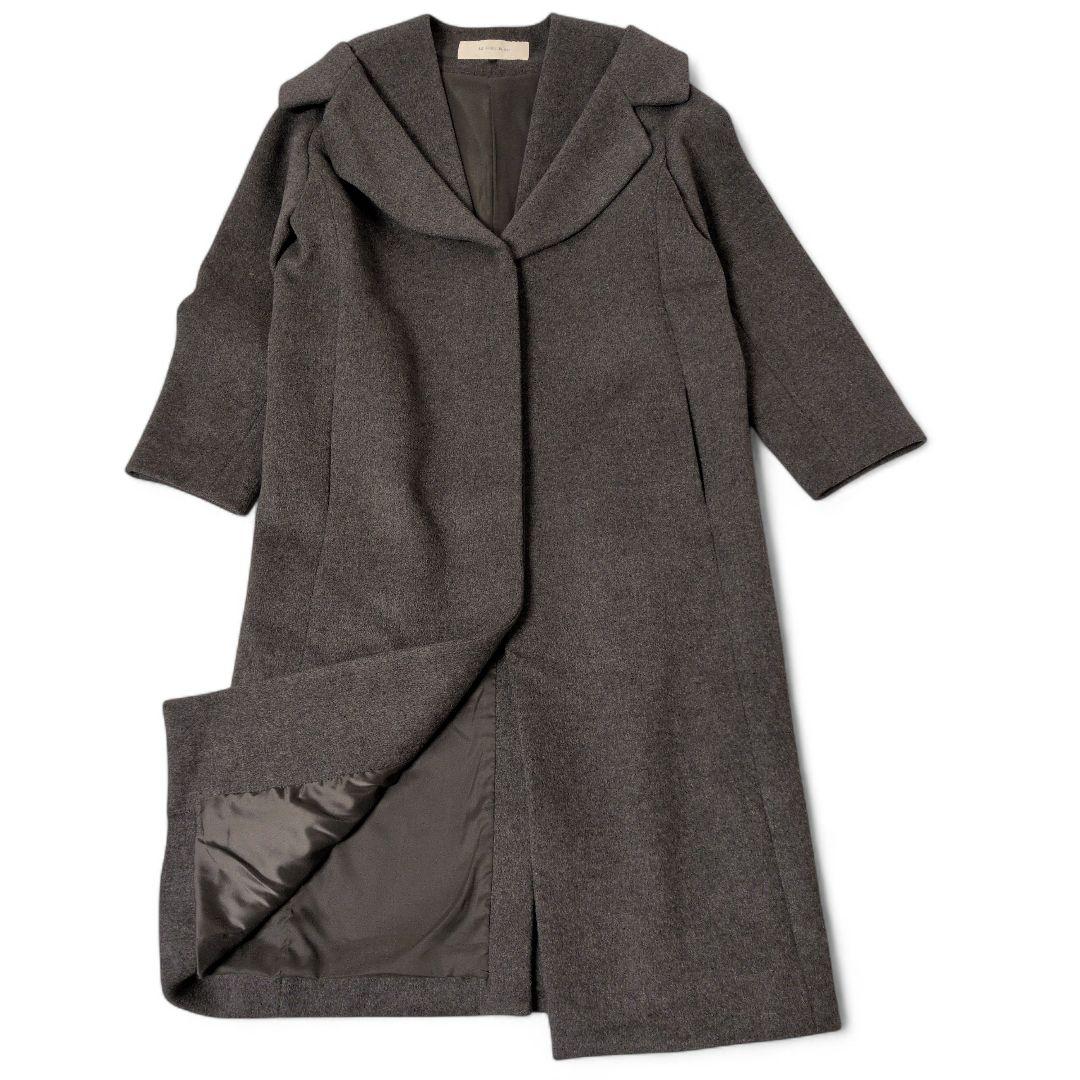 ルシェルブルー　ウールビーバーロングコート　チェスター　ダブルカラー　大きめ