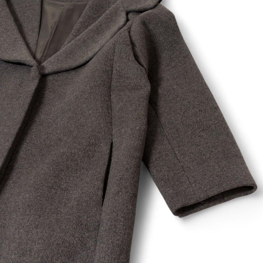 ルシェルブルー　ウールビーバーロングコート　チェスター　ダブルカラー　大きめ