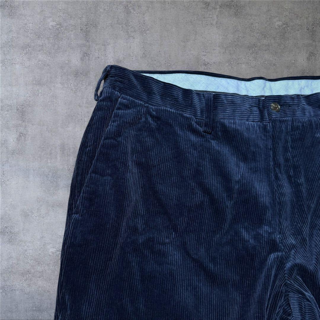 2111 美品ポロラルフローレンコーデュロイパンツ太畝クラシックフィット古着濃紺