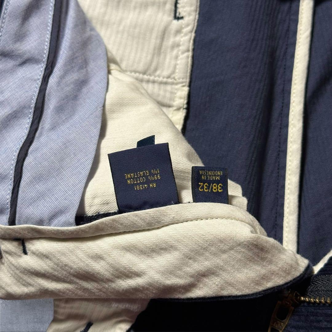 2111 美品ポロラルフローレンコーデュロイパンツ太畝クラシックフィット古着濃紺