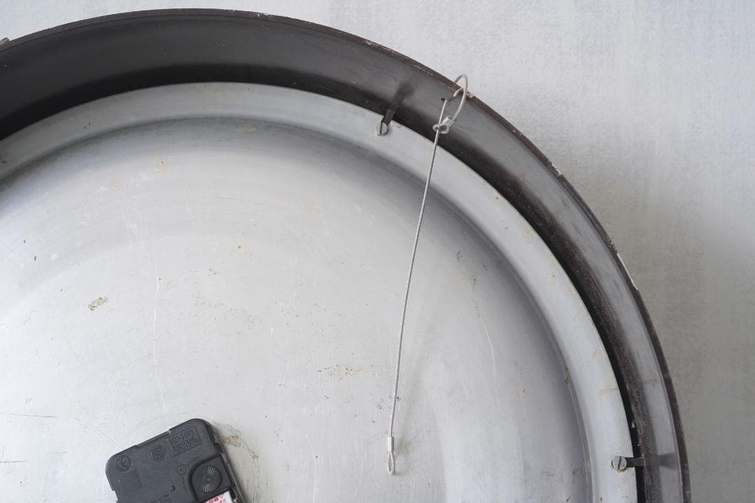 フランスアンティーク・お月様のような大きな掛時計 動作品・単3電池式 インテリア