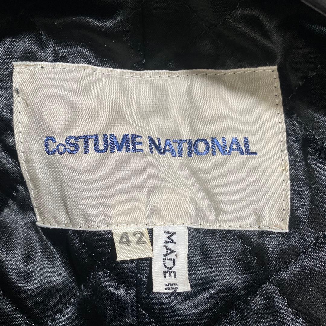 希少♡コスチュームナショナル イタリア製 光沢 短丈カウレザージャケット 中綿