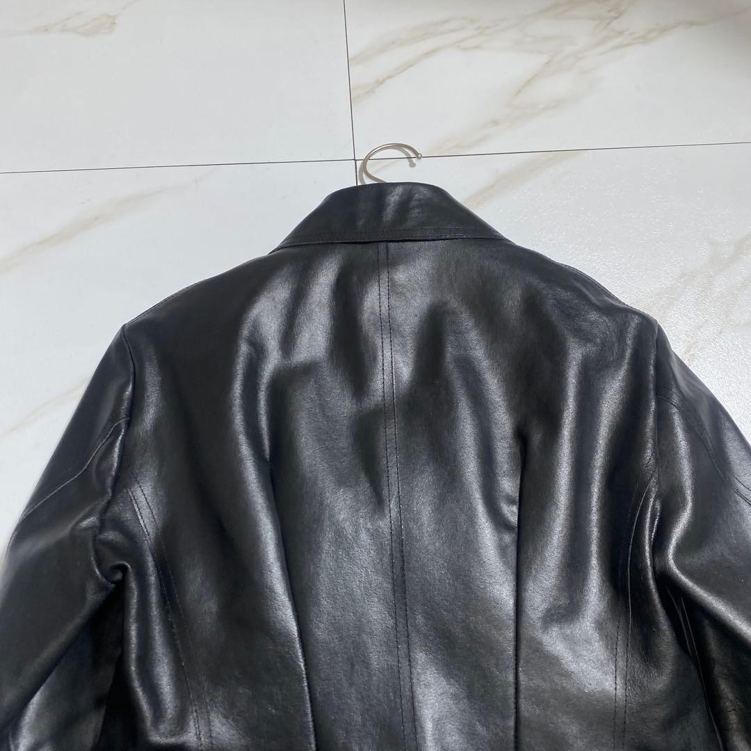 希少♡コスチュームナショナル イタリア製 光沢 短丈カウレザージャケット 中綿