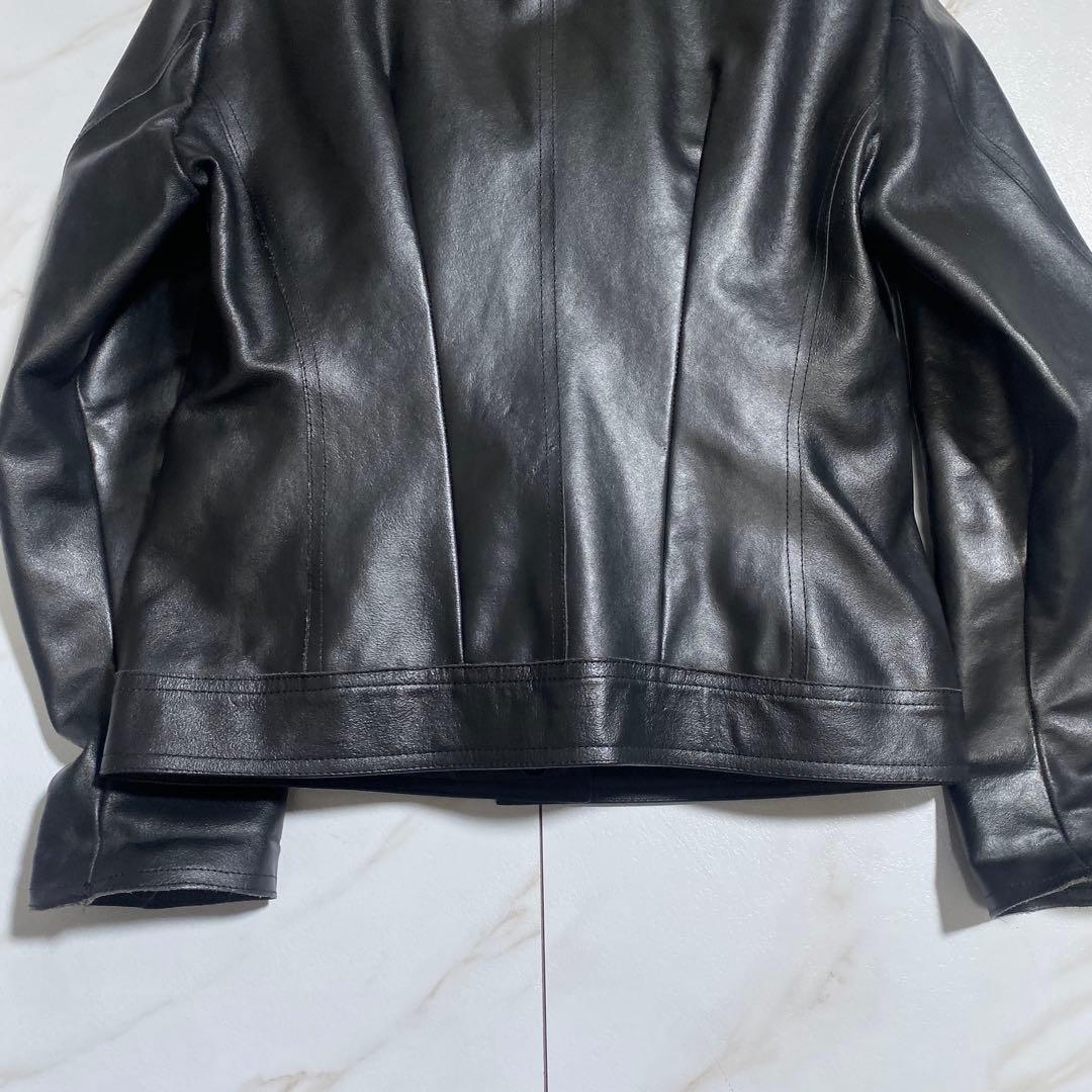 希少♡コスチュームナショナル イタリア製 光沢 短丈カウレザージャケット 中綿