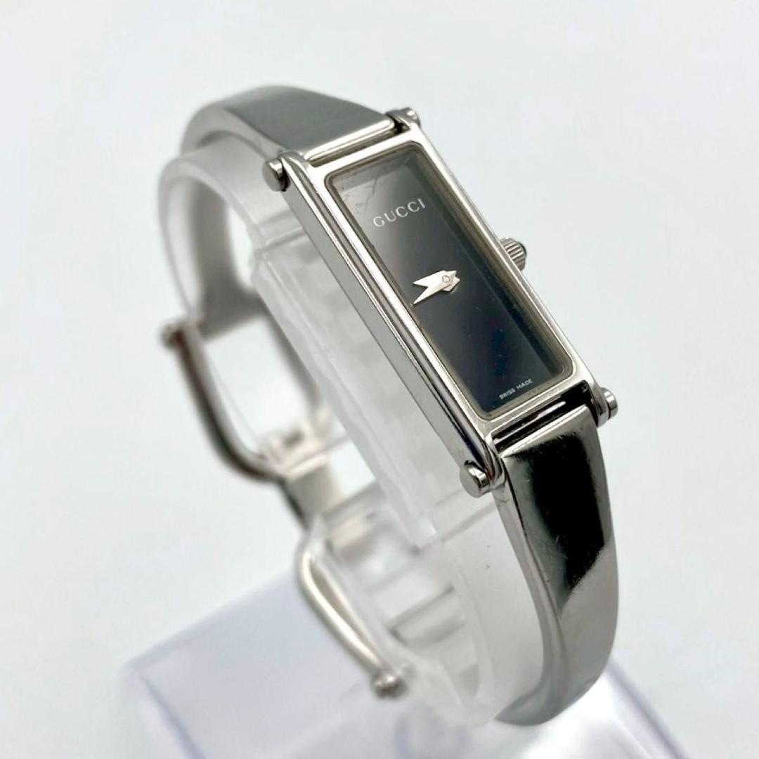 356 美品 新品電池 グッチ 1500L 腕時計 クオーツ バングルウォッチ