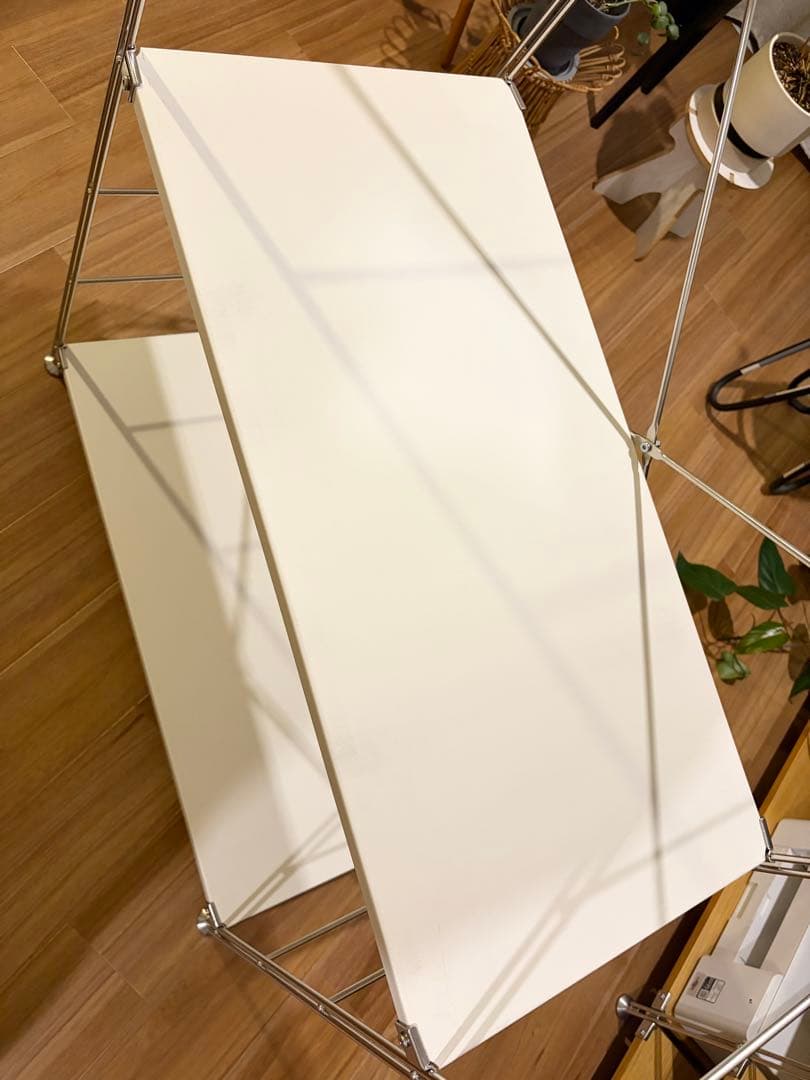 無印良品 ステンレス ユニットシェルフ （マットホワイト） ワイド 中 3段