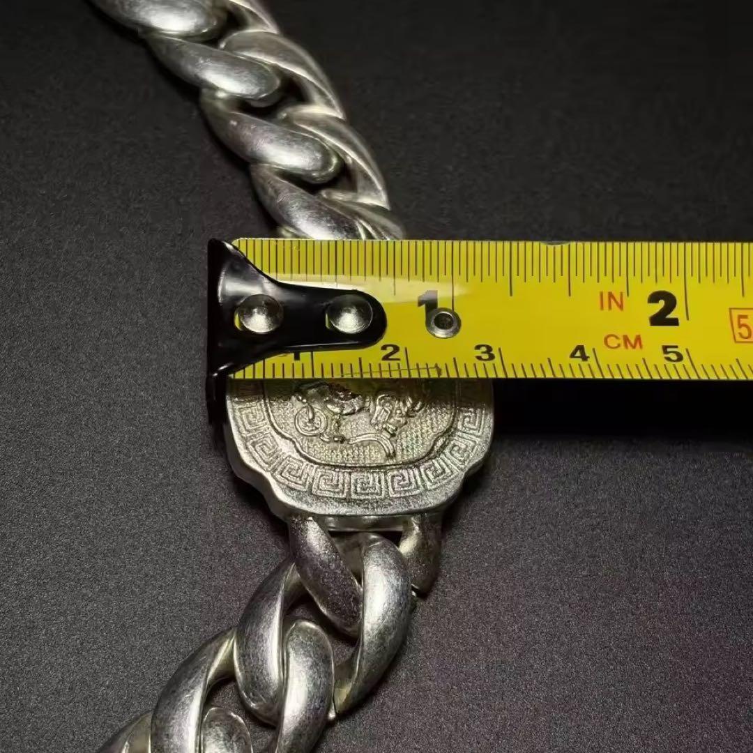 スカルモチーフ シルバー925刻印ブレスレット クロムハーツ 系