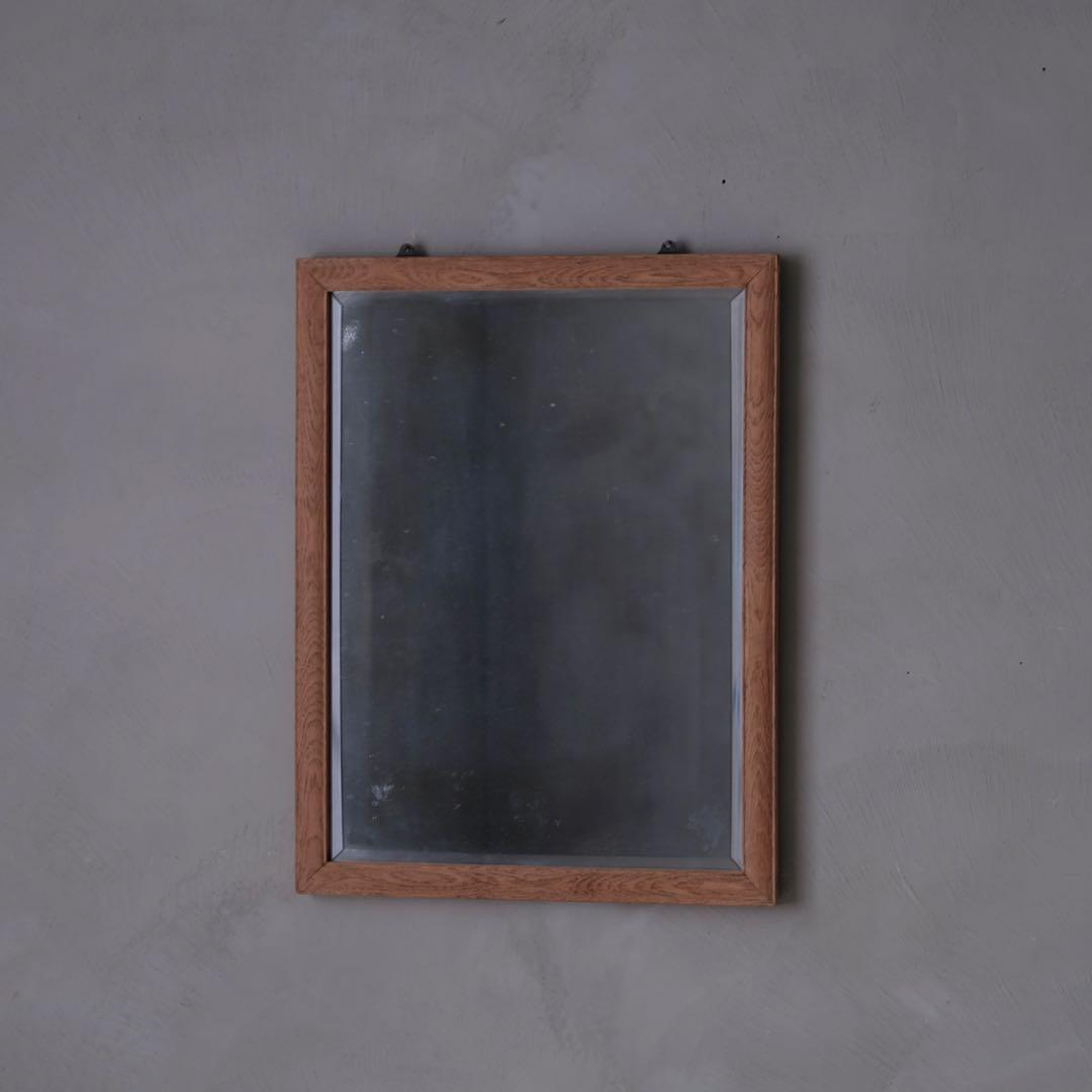 無垢材 壁掛け鏡　ウォールミラー 古家具 古道具 アンティーク ヴィンテージ