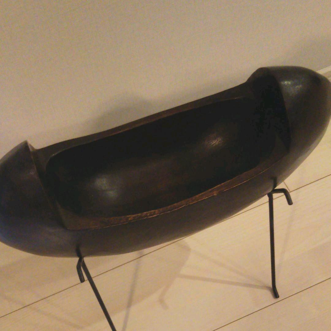 木製　オブジェ　インテリア　モダンアート　木の置物　ウッドオブジェ