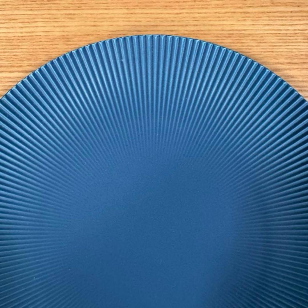 有田焼 李荘窯 青マット 鎬24cmプレート 2枚セット☆