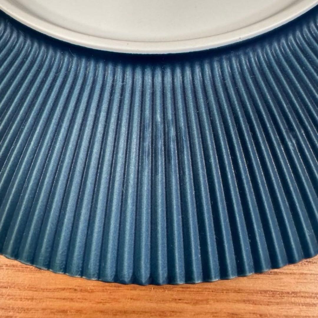 有田焼 李荘窯 青マット 鎬24cmプレート 2枚セット☆