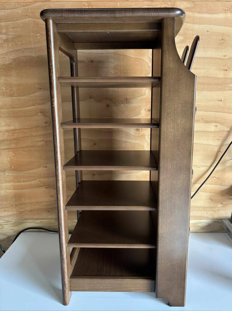 KARIMOKU カリモク 6段 スリッパ ラック 木製 オールド ヴィンテージ