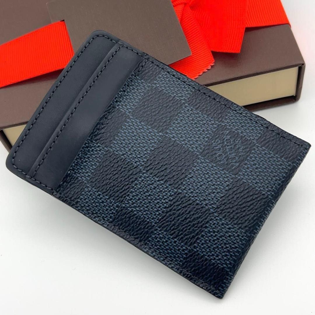 希少レア美品★ルイヴィトン マネークリップ ポルトカルトパンス ダミエコバルト