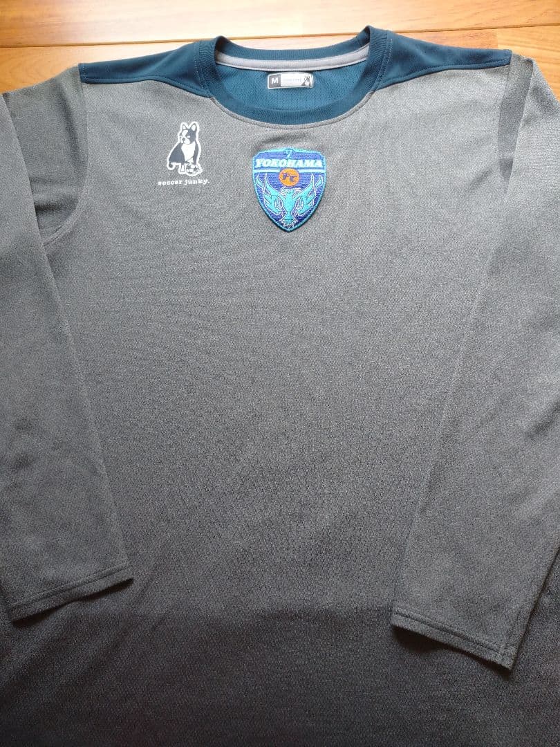 横浜FC soccer junky 長袖シャツ グレー・青 選手支給品 Мサイズ