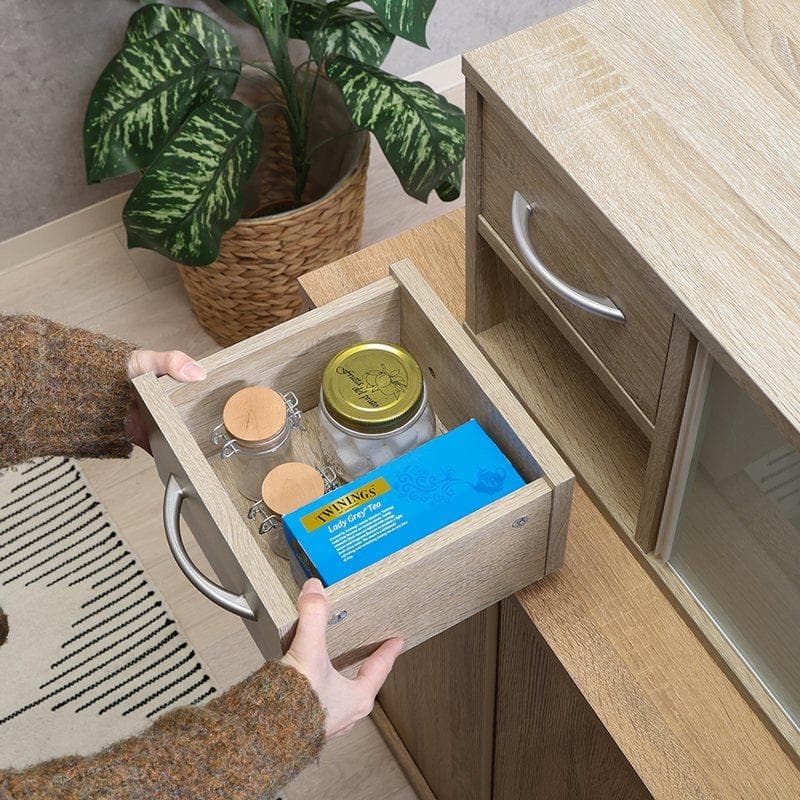 カウンター上収納ラック 幅120cm オーク [5120]