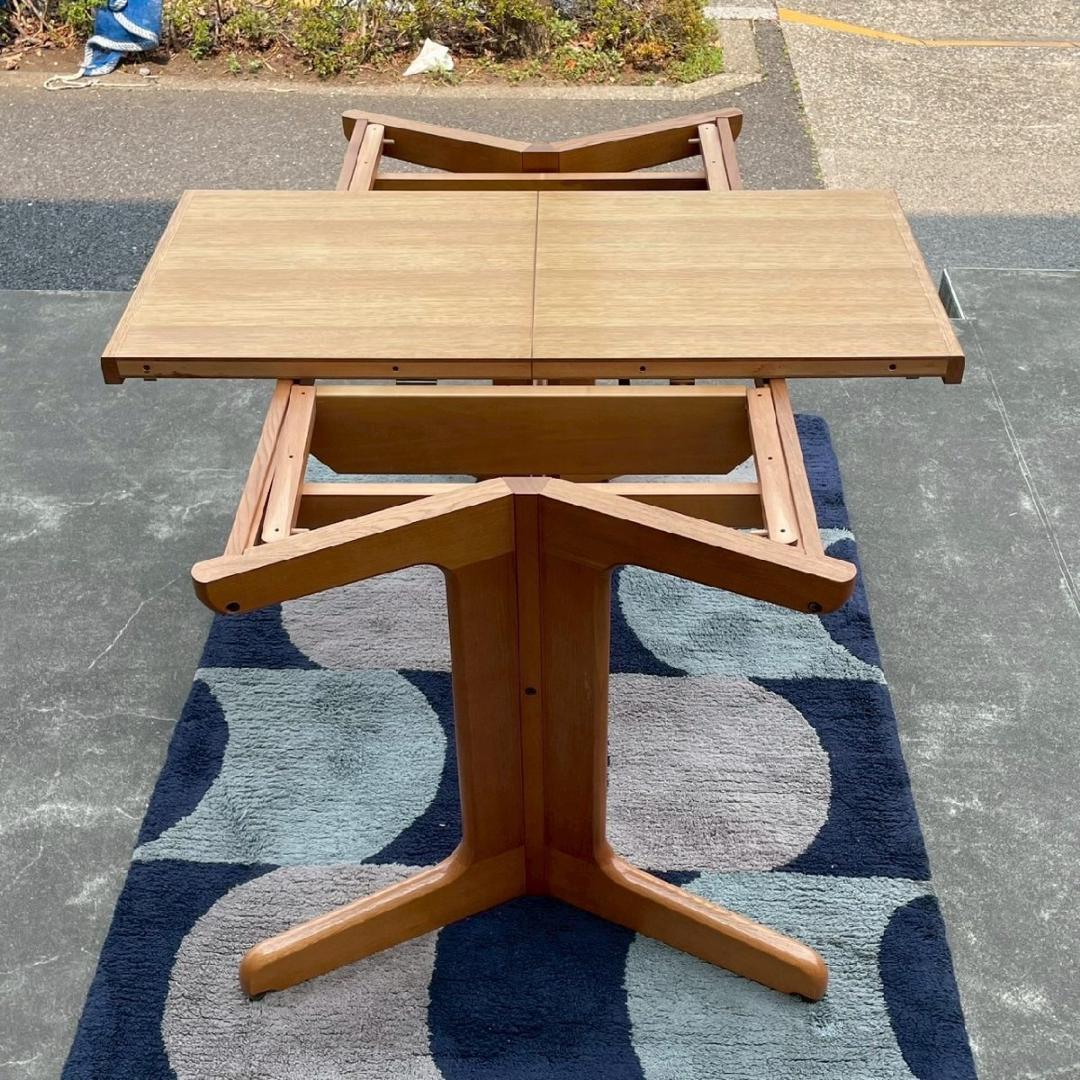 ※こ出品※ 日進木工 オーク材 伸長式 ダイニングテーブル