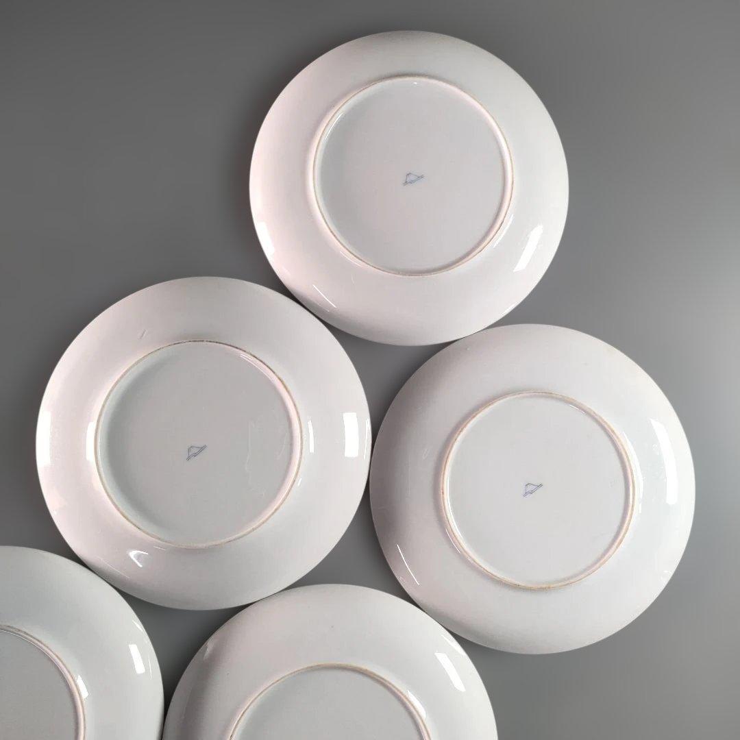 A1341-1/有田焼/深川製磁/果実文銘々皿 苺皿6客・柿皿5客/懐石道具/