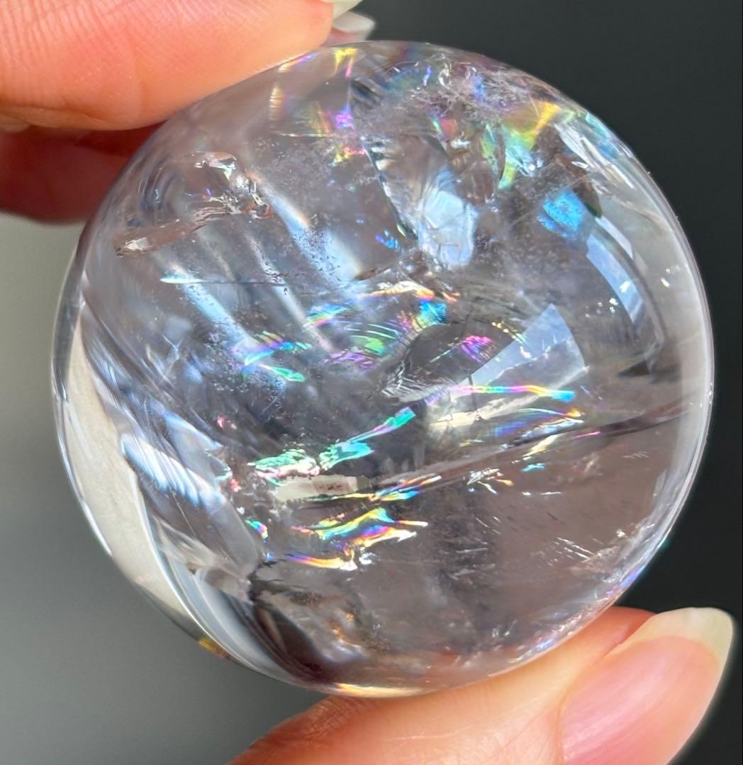 リリィ様　高品質ピンククォーツピンクアゼツライト　ピンクファイアー　スフィア　虹