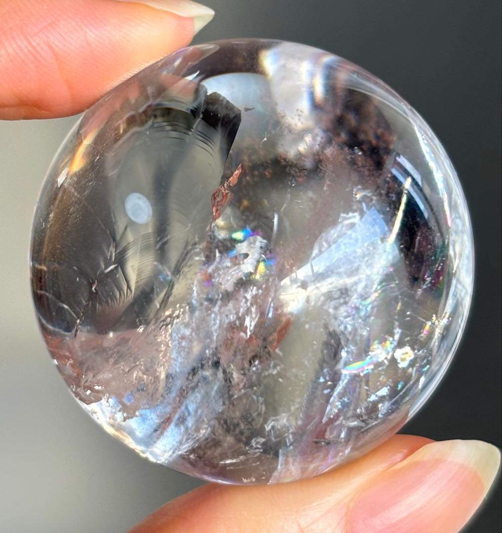 リリィ様　高品質ピンククォーツピンクアゼツライト　ピンクファイアー　スフィア　虹