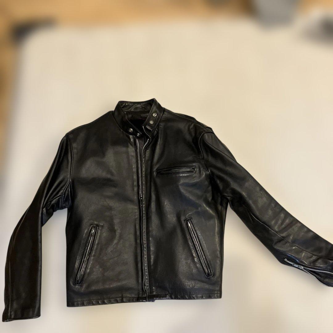 レアサイズ44米国製 Schott ライダースジャケット ライナー付641